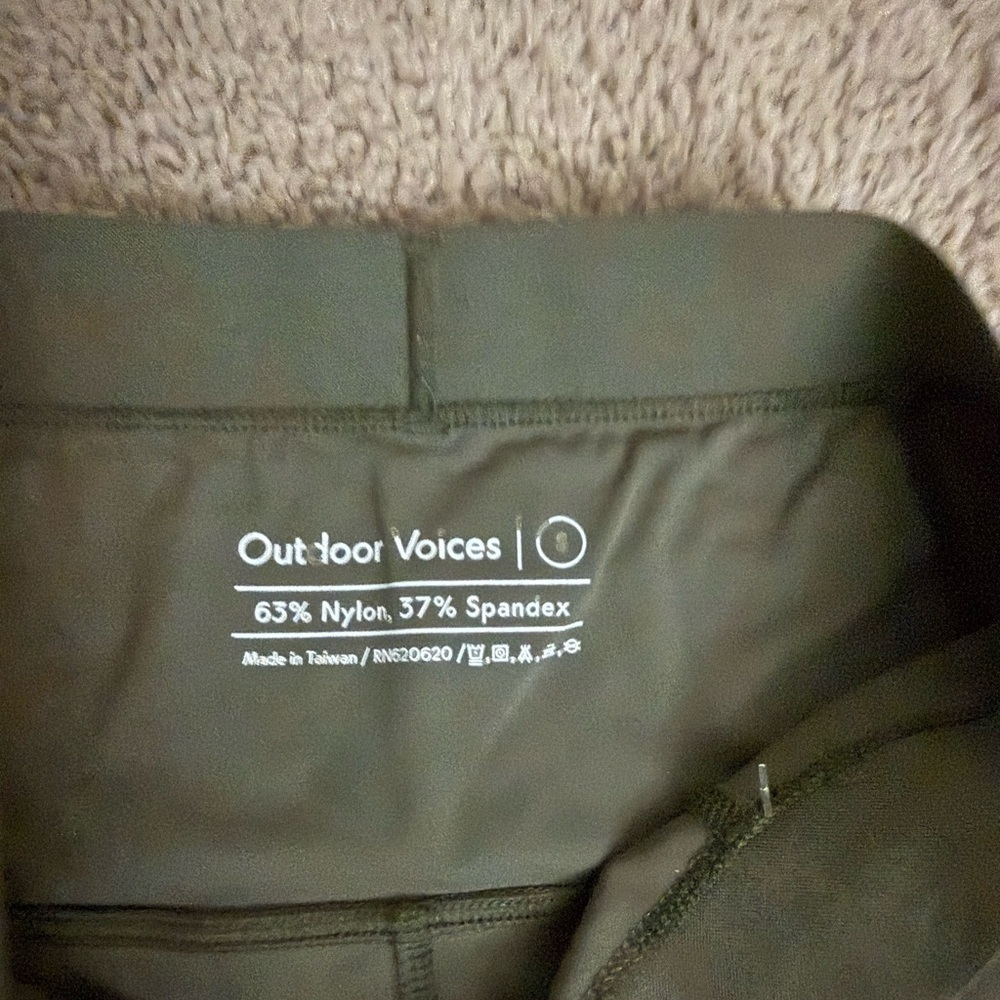 Outdoor Voices Superbloom 7/8 Leggings Color Tea Tree Size Small Zipper Pocket - Picture 3 of 4
